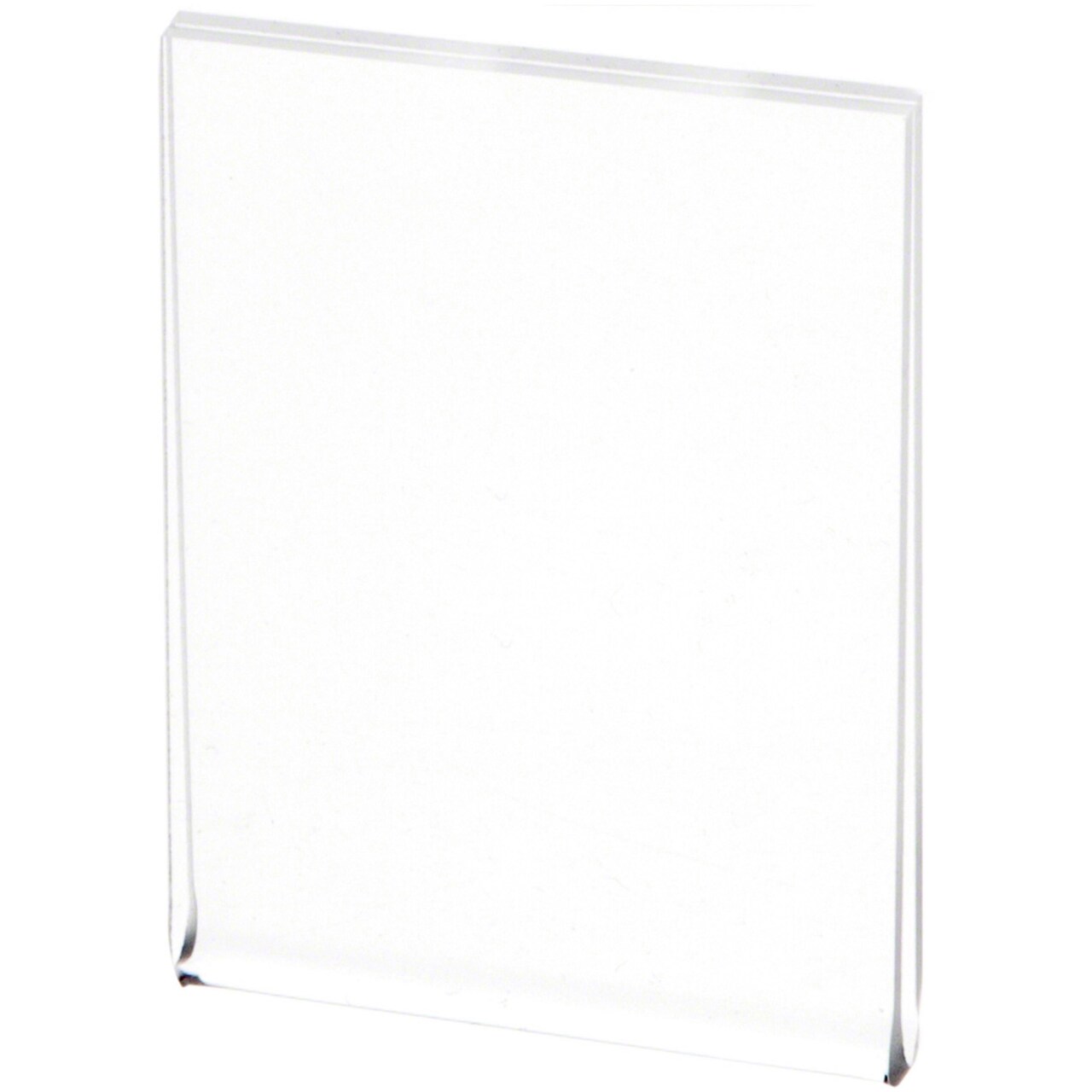 Plymor Clear Acrylic Folder-Style Sign Display Holder / Postcard Protector, 4" W x 6" H